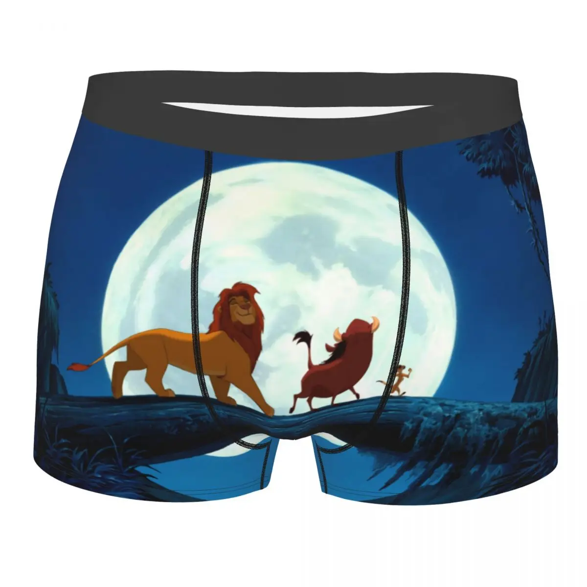 Custom Walk Grown Disney The Lion King Underwear Male Hakuna Matata Cartoon Movie Boxer Briefs Shorts Panties Soft Underpants