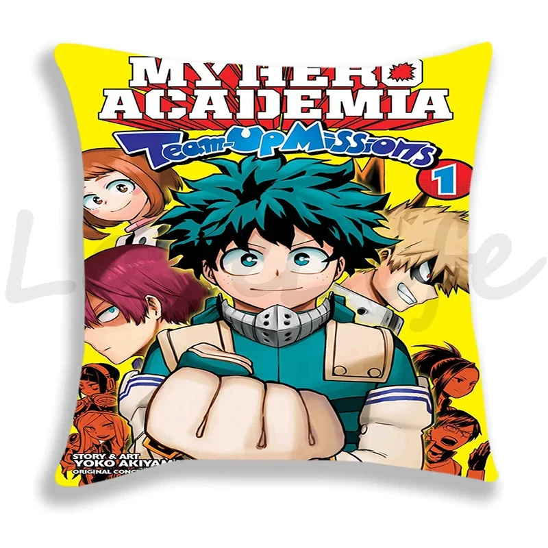 My Hero Academia Pillow Case Midoriya Izuku Deku Printed Pillow Cover No Pillow Core Soft Pillowcase Sofa Pillowcover Xmas Gifts