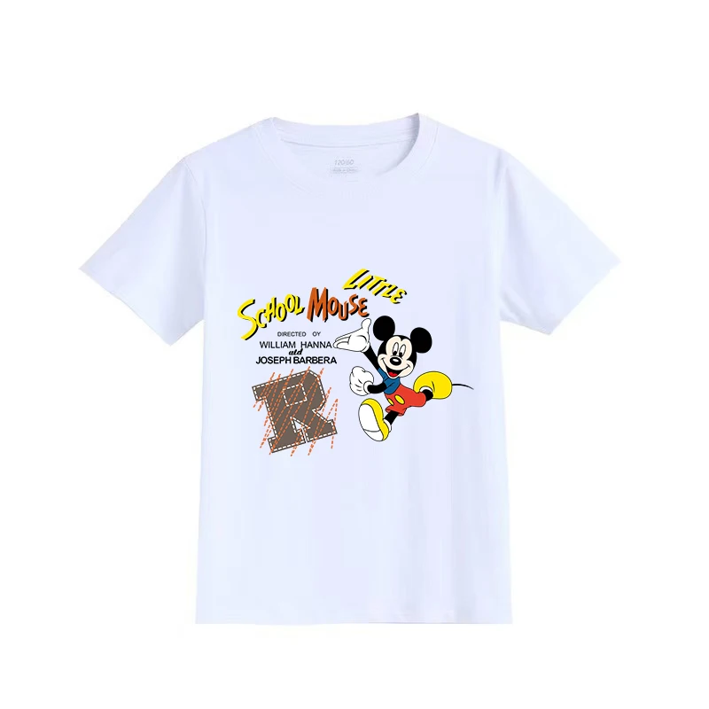 

Children's Short-sleeved Fashion T-shirt Disney Mickey Summer Wear Loose Cotton Cute Niche Design