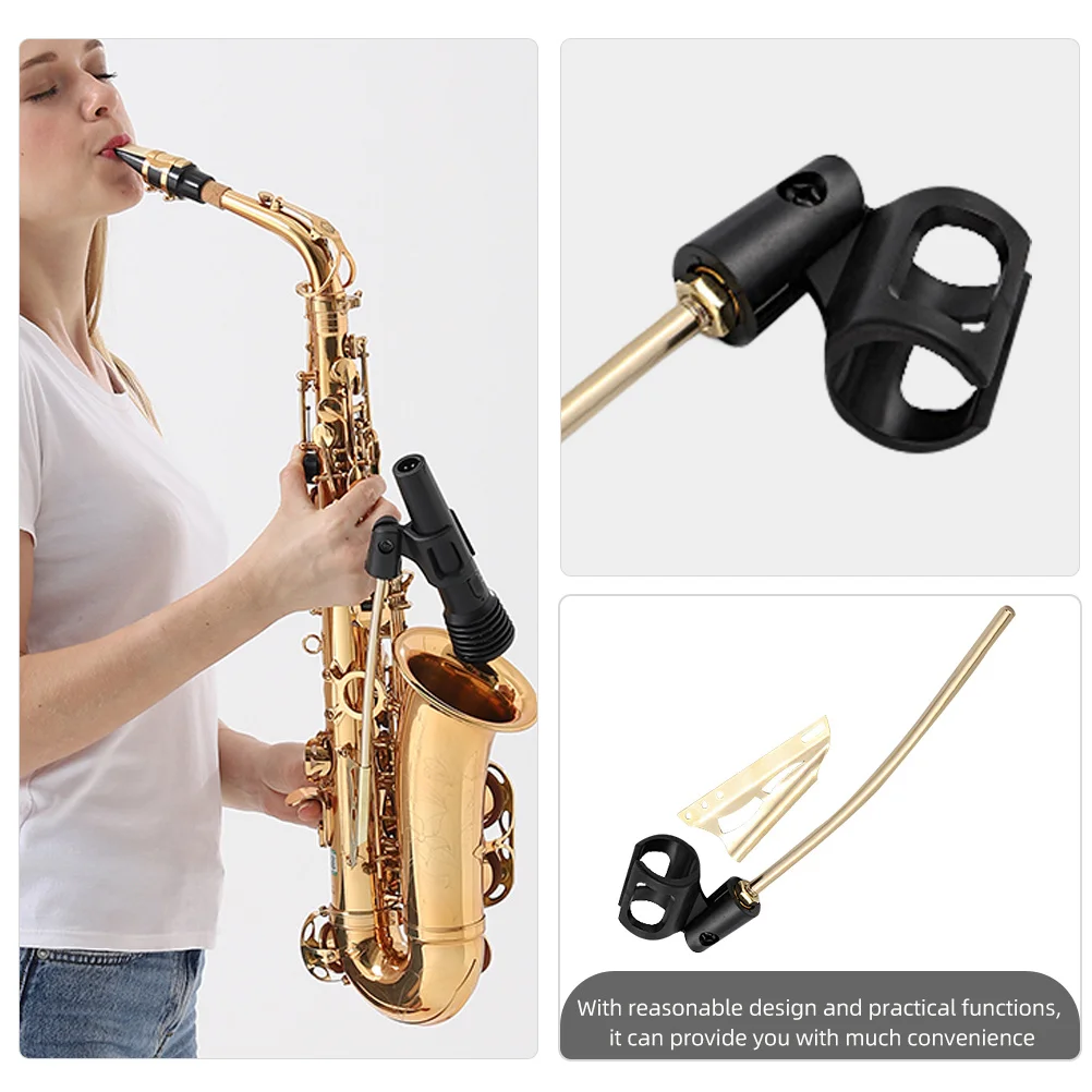 

1Set Sax Mic Clip Durable ABS Aluminium Alloy Microphone Holder Practical Mic Stand Support for Music Performance Accessory