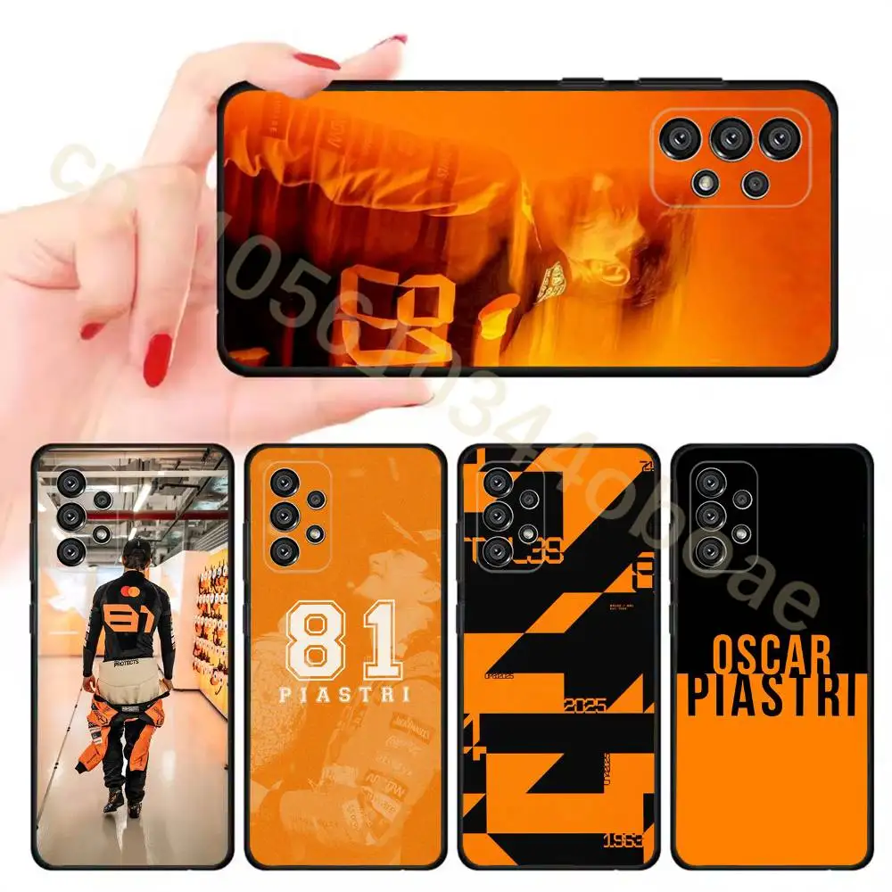 O-Oscar Piastri 81 Phone Case For Samsung Galaxy A13,21s,22,31,32,52,53,71,80,A91 Soft Black Cover