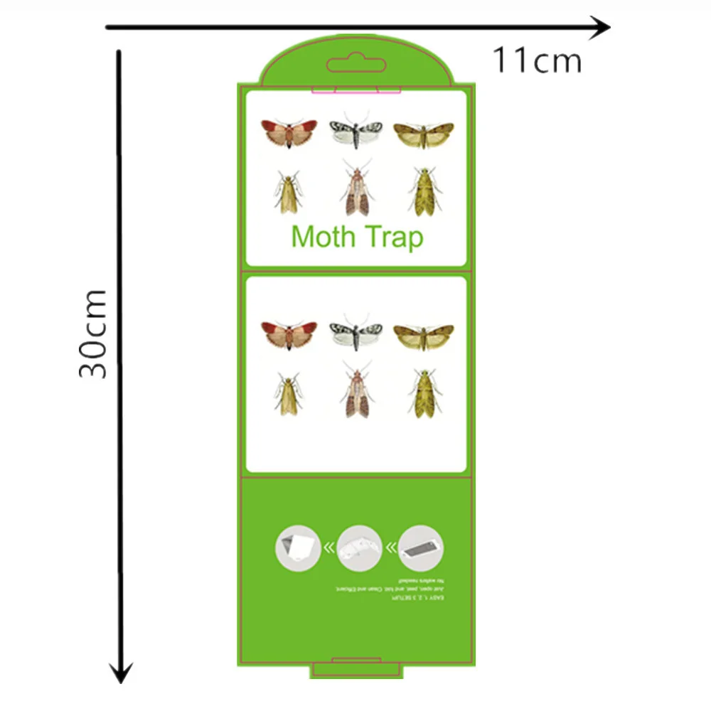 6PCS Silentking Sticker Pheromone Moths Trap Pantry Clothes Kitchen Food Home Garden Pest Control Moth Traps