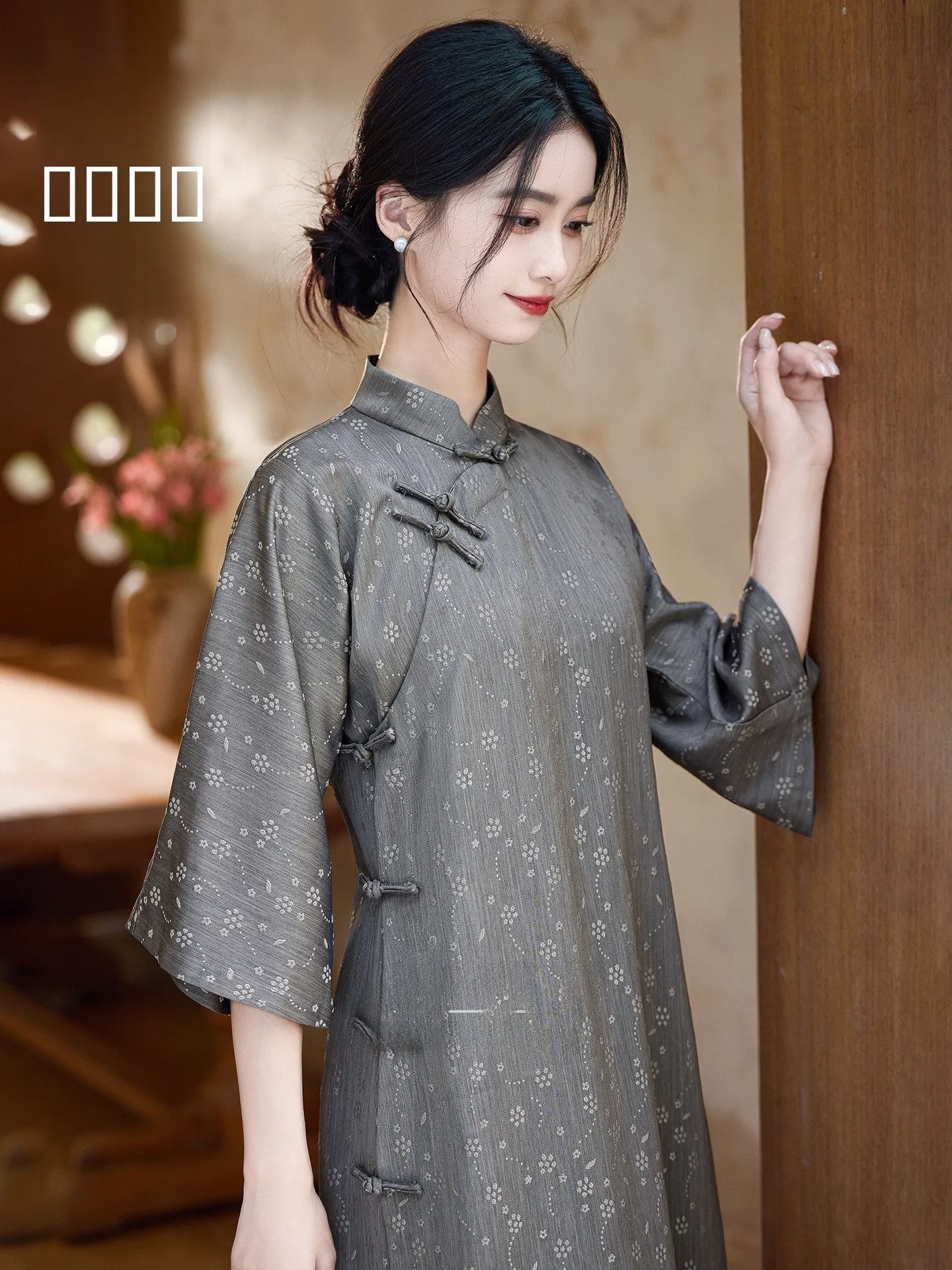 

Весенняя традиционная рубашка с открытым передом, в стиле ретро, с цветочным принтом, для повседневной носки, в стиле Республики Китай.