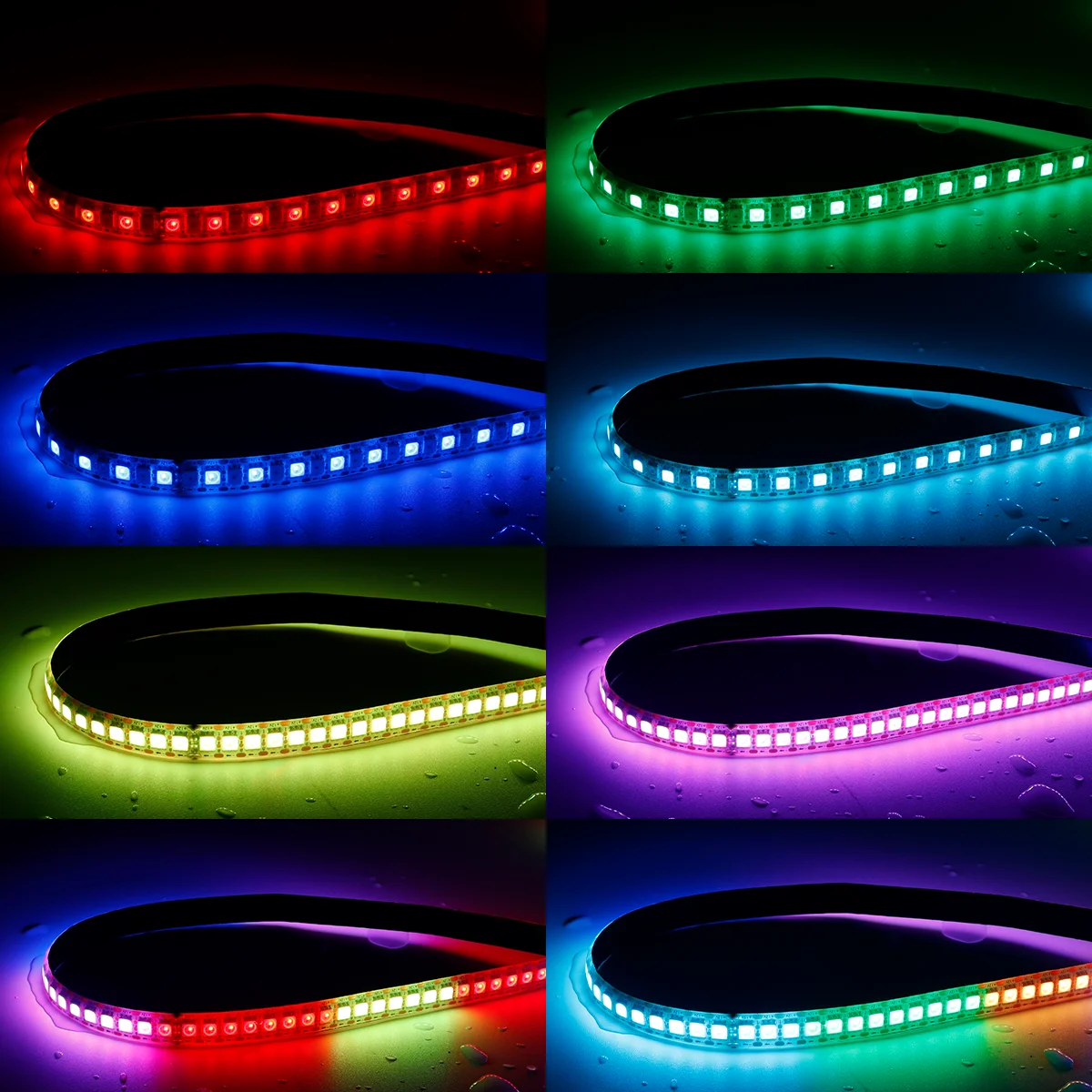 WS2815 dream color changing LED Strip Light RGB Individually Addressable LED Lights Dual Signal 30/60/144Leds/M IP30/65/67 DC12V