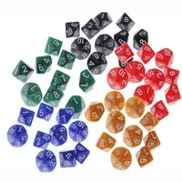 10 Pcs/set 10 Sided Digital Dice 1-10 Funny Puzzle Game  Random Color