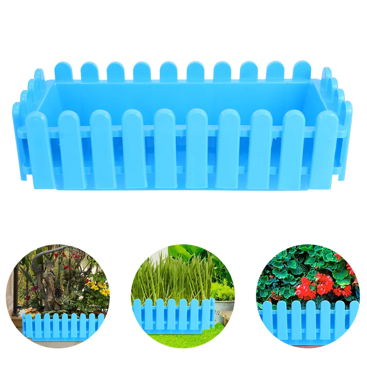 Modern Rectangular Flower Pot Plastic Fence Planter for Gardens Restaurants Guesthouses Greenery Display Outdoor Indoor Use