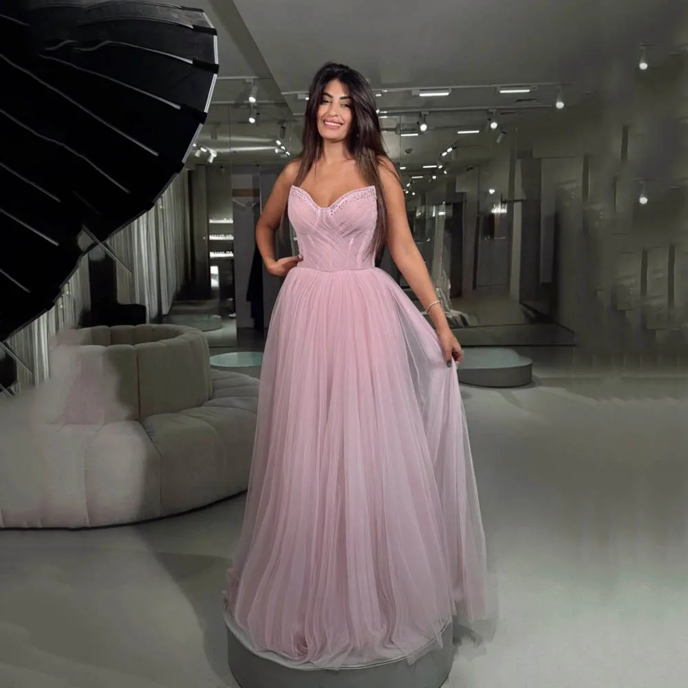 

Msikoods Elegant Chiffon Spaghetti Straps Beaded Prom Dress Women Customized Mermaid Tulle Party Dresses Sequins Evening Dress