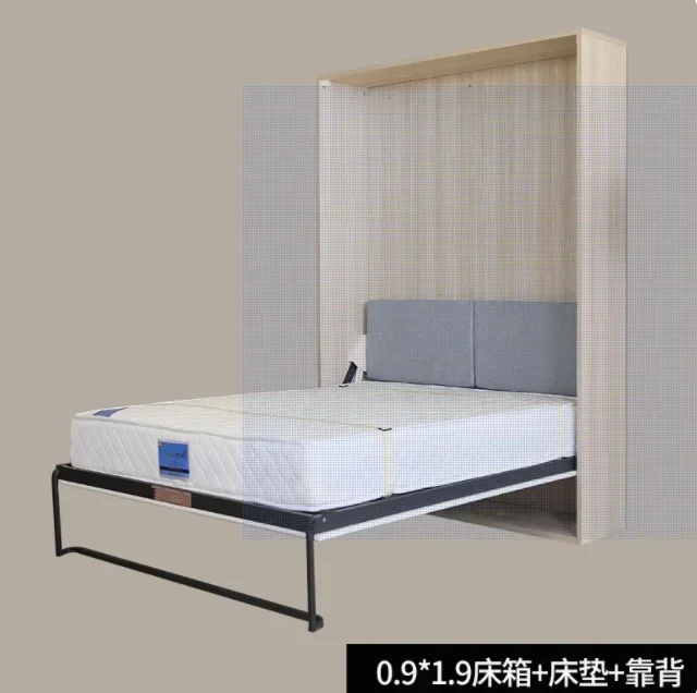 Invisible Multifunctional Wardrobe Integrated Folding Bed, Combination Study Room Bedroom Hidden Wall Cabinet Bed  Bedroom Set