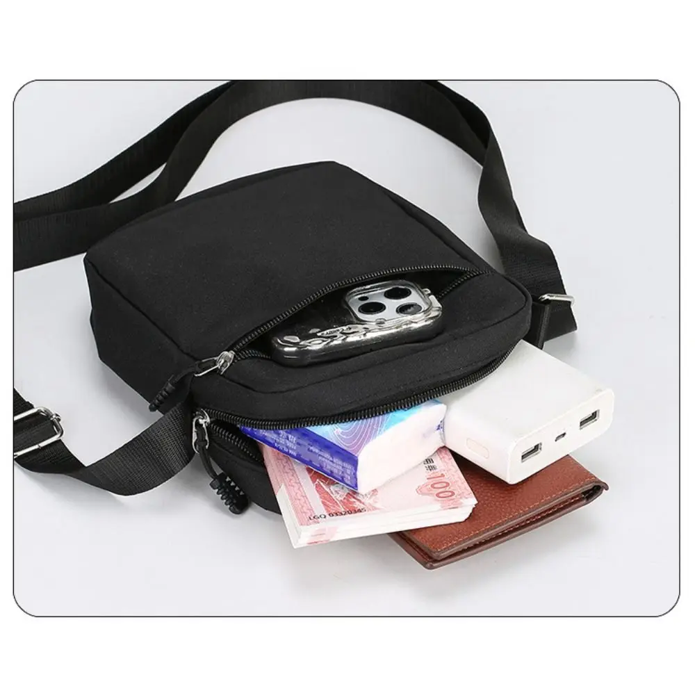 Black Shoulder Bag Fashion Mini Oxford Mobile Phone Bag Crossbody Bag Men