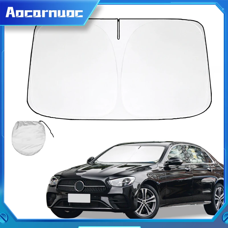 For Mercedes Benz E Class W210 W211 W212 2003-2023 Car Window Sunshade Cover Sun Shade Windshield Visor Protector Windscreen