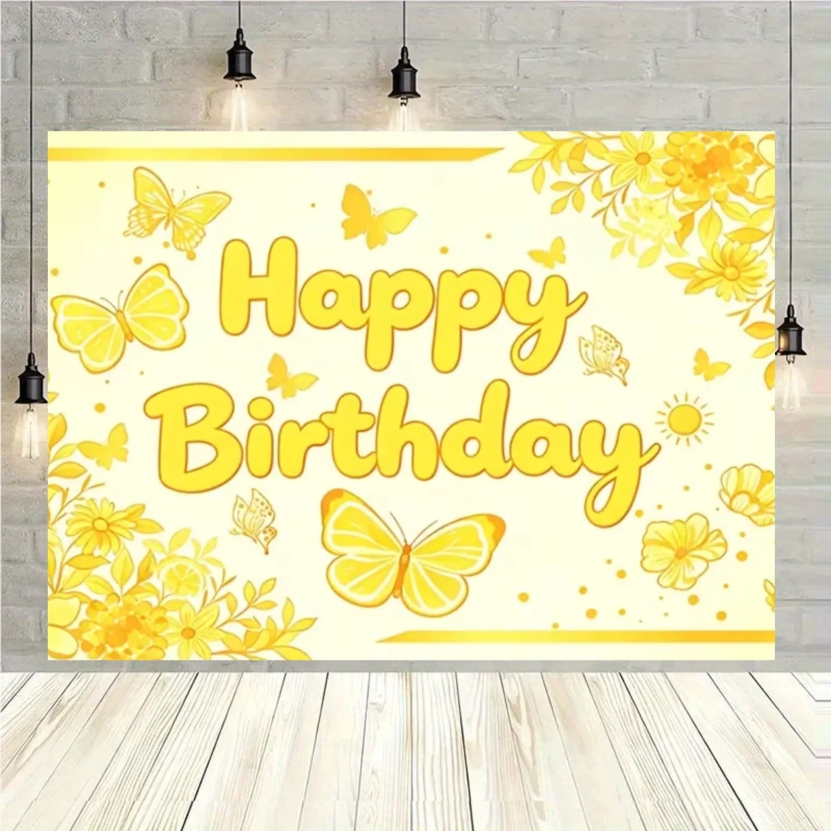 Yellow Sunflower Birthday Party Decoration Backdrop Honey Lemon Background Lemonade Mint Photography Supplies Banner Kids Gifts