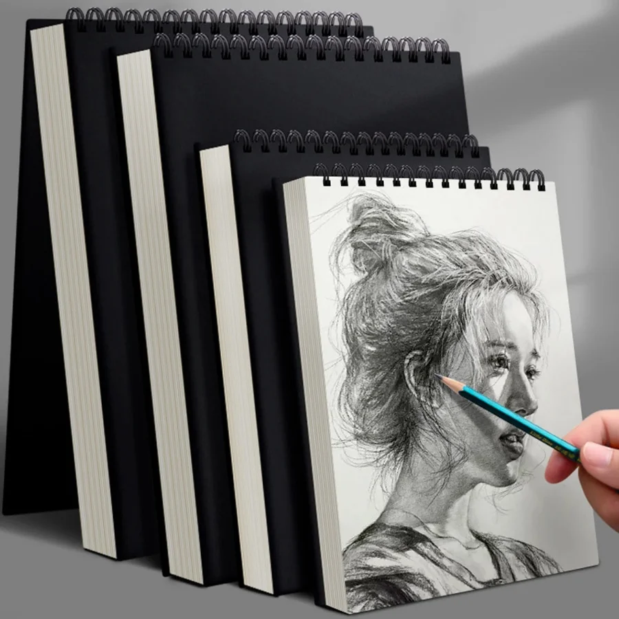Cuaderno de bocetos, cuaderno de bocetos con espiral superior, A4, A5, A6, 16K, 1 paquete de 30 hojas, cuaderno de bocetos artístico sin ácido, adecuado para dibujo artístico