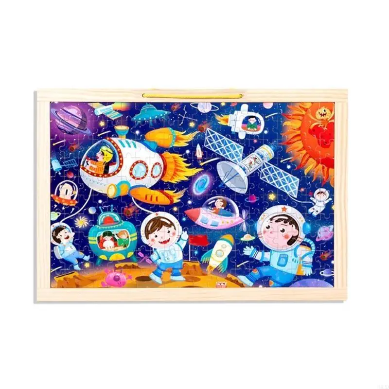 F62D Wooden Puzzle Toy for Children Cartoon Temat Gra planszowa Edukacyjna Puzzle Rewell Puzzle Preschooler Kids Favor