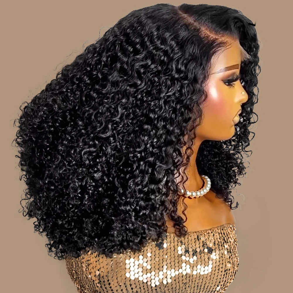 قصيرة بوب الباروكات 13x4 13x6 الدانتيل أمامي خصلات الشعر المستعار الإنسان البرازيلي مجعد الباروكات جاهزة لارتداء 7x5 خصلات الشعر المستعار الإنسان غلويليس للنساء