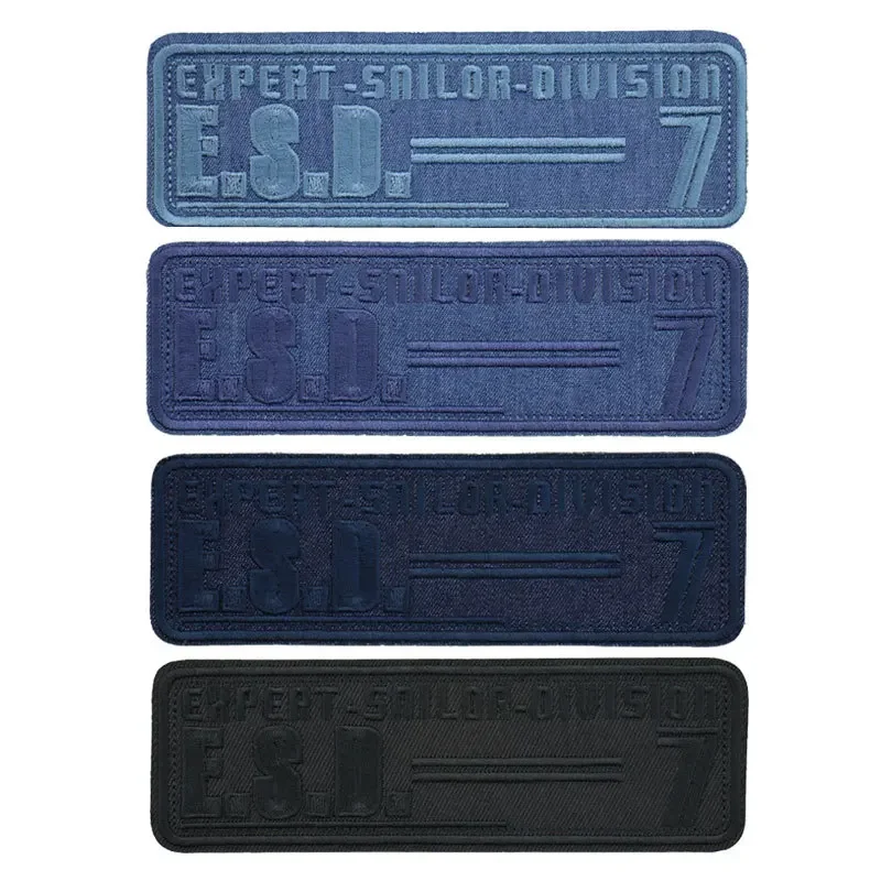 Denim Patches Iron on Badges Fashion Cloth Appliques Anchor Eagle Sports Multi Colors Thermo Stickers for Workwear Holes Mending