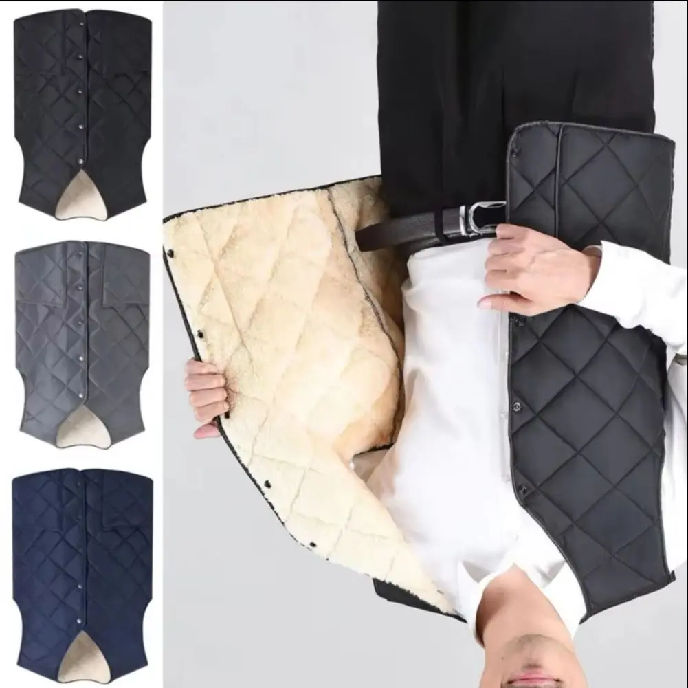 Men Autumn Winter Down Padding Vest with Pocket Button Closure V-Neck Solid Color Cold-proof Sleeveless Jacket Vest