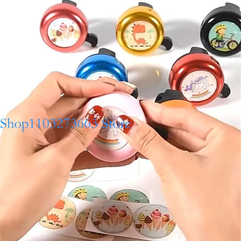 R6Fe Childrens Bikes Bells z naklejkami Śliczne rowery cyklingowe dzwonki róg