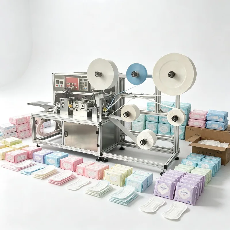 Automatic Women Sanitary Napkin Manufacturing Machine Full Production Line with Folding Packing Counting Function Factory Price