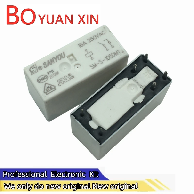 BYX New original SM-S-112/105/124DM1 SM-S-112DM1 SANYOU relay 6pin 16A250VAC 115F Small power relay