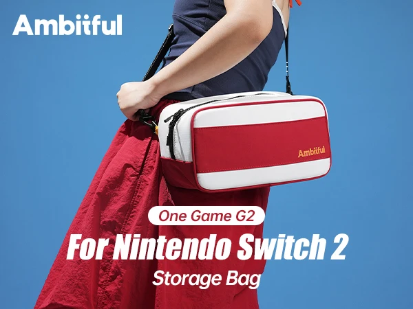 Sac de rangement Ambitful One Game G2, sac de transport de grande capacité pour Nintendo Switch 2 et accessoires, sac à main, sac à bandoulière