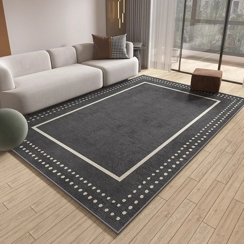 

Gray Light Luxury Carpet Extra Large Living Room Customizable Carpets Easy Care Bedroom Rugs Striped Geometric Rug Tapete Tapis