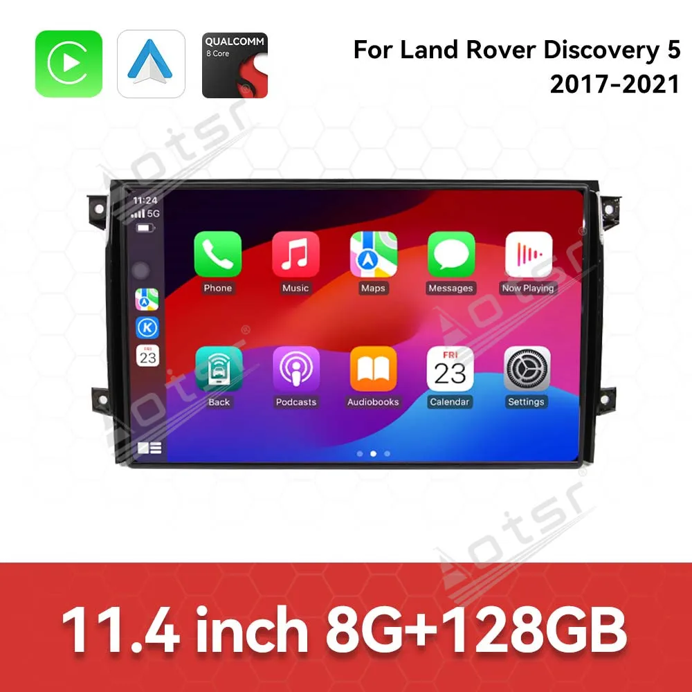 11.4 ''أندرويد 13 لاند روفر ديسكفري 5 2017-2021 سيارة لتحديد المواقع والملاحة CarPlay HD شاشة تعمل باللمس رئيس وحدة مشغل وسائط متعددة