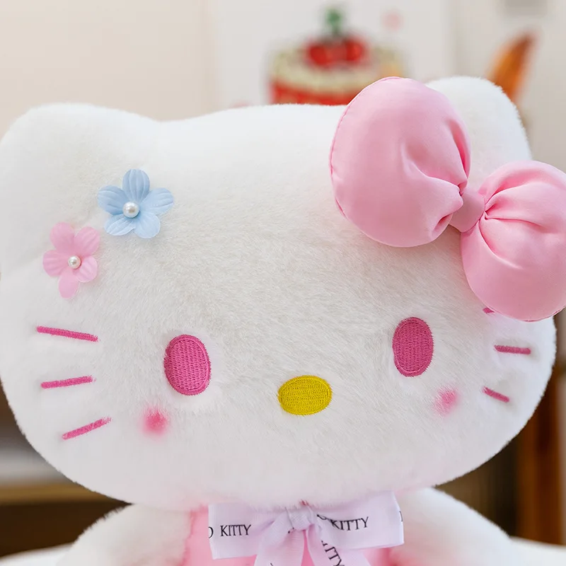 Sanrio Peluche Hello Kitty Bambola Grande Peluche per Bambini Compleanno Regalo di Natale Simpatico Kawaii Kitty Cat Peluche per Ragazze Bambola
