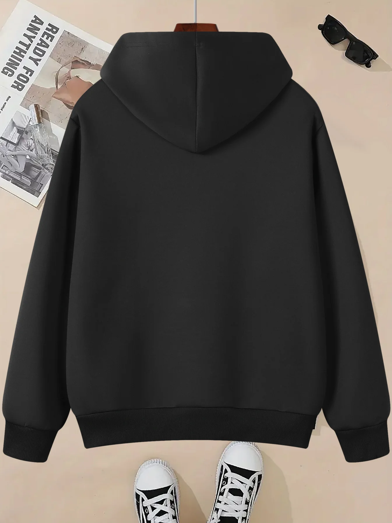 FAITH dameshoodie met print - comfortabele kangoeroezak, casual sweatshirt met lange mouwen voor mode