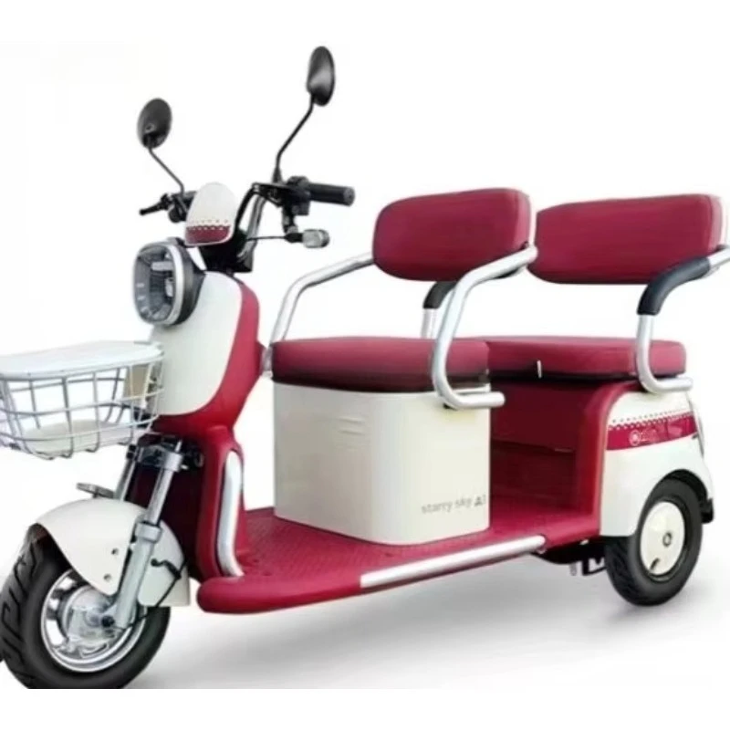 

SXLL Новейший двухрядный электрический трехколесный велосипед двойного назначения со стальной рамой мощностью 500 Вт для пассажиров и грузов