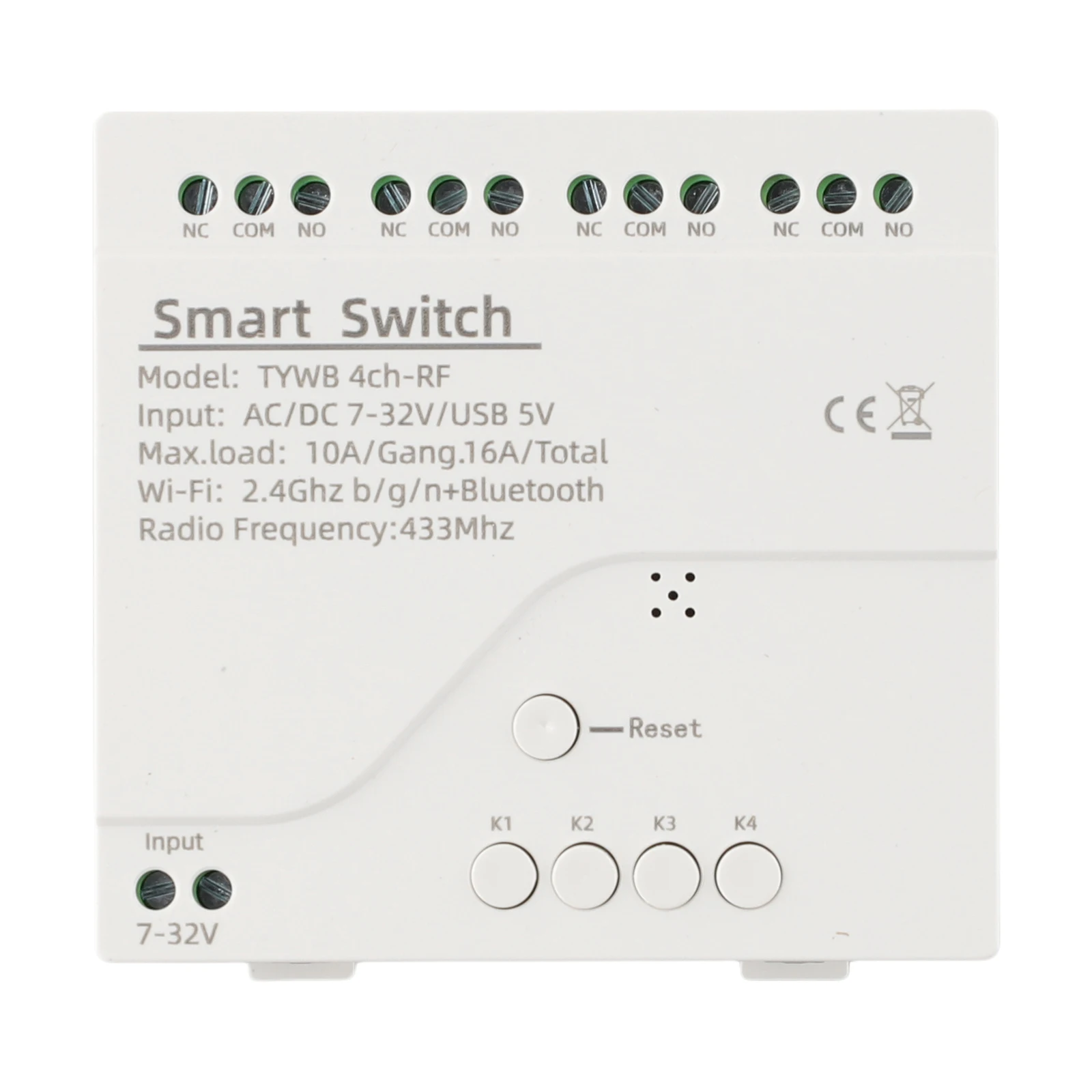 For Smart Life Compatible 4-Channel RF Relay Module DC5-32V Input Designed For For Tuya-Based For Smart Home Device Integration