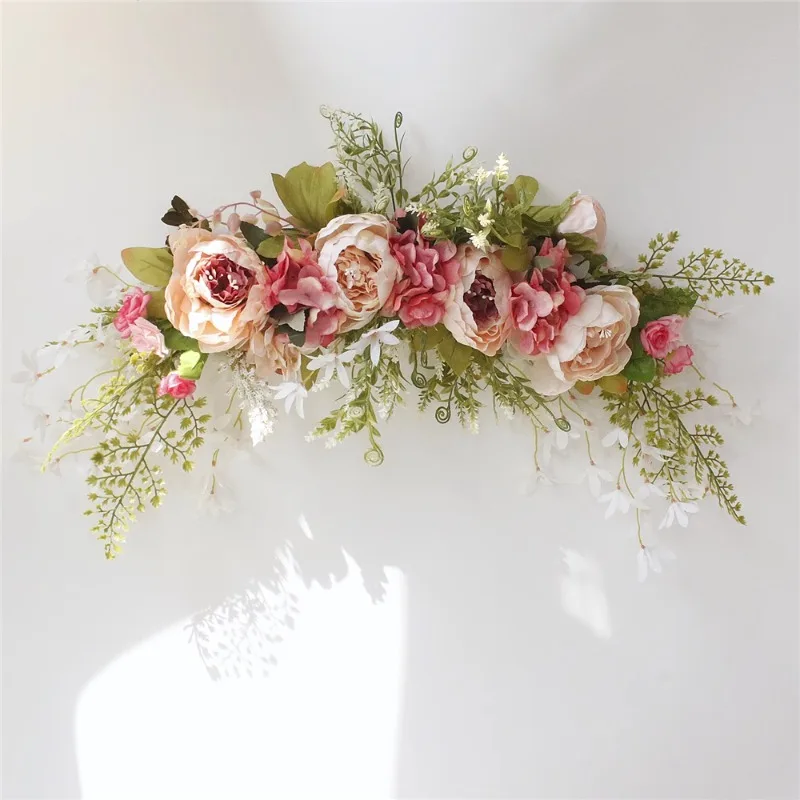 

Simulation flower lintel flower mirror front door decoration wall decoration wedding welcome card arch birthday ta