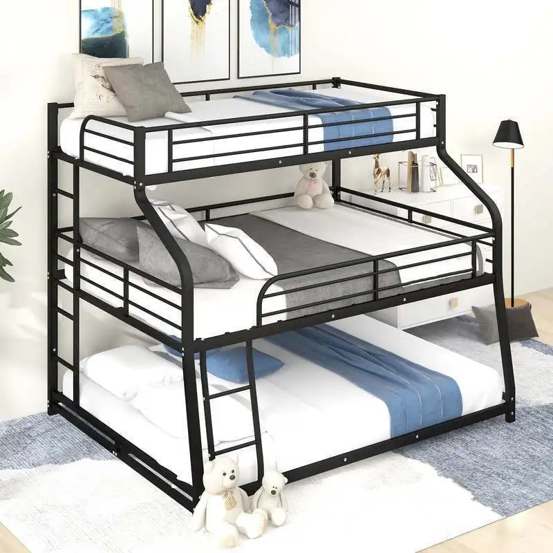 

Upper, Middle and Lower Triple Beds Children Adults High and Low Princess Bunk Bed Shelf