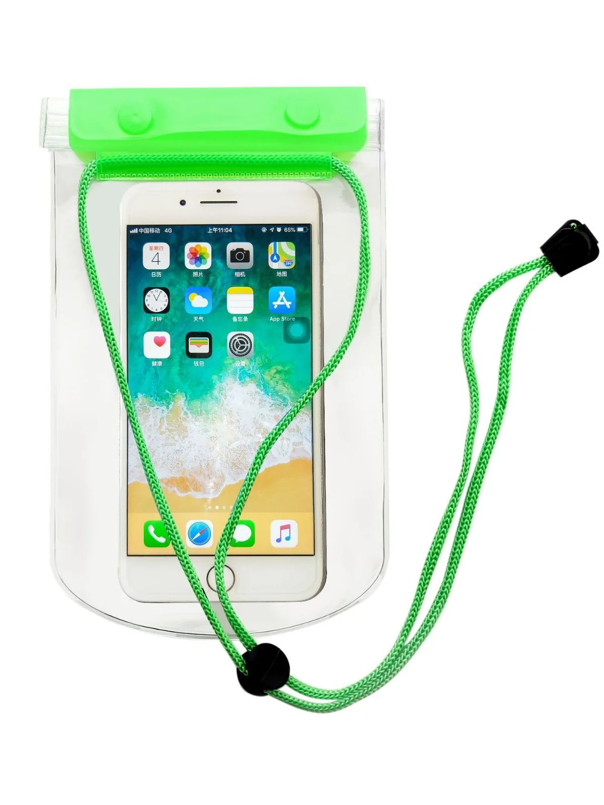 حقيبة هاتف محمول سميكة مقاومة للماء بثلاث طبقات، حافظة هاتف محمول شفافة مقاومة للماء تعمل باللمس، حقيبة هاتف محمول كبيرة خاصة مقاومة للماء