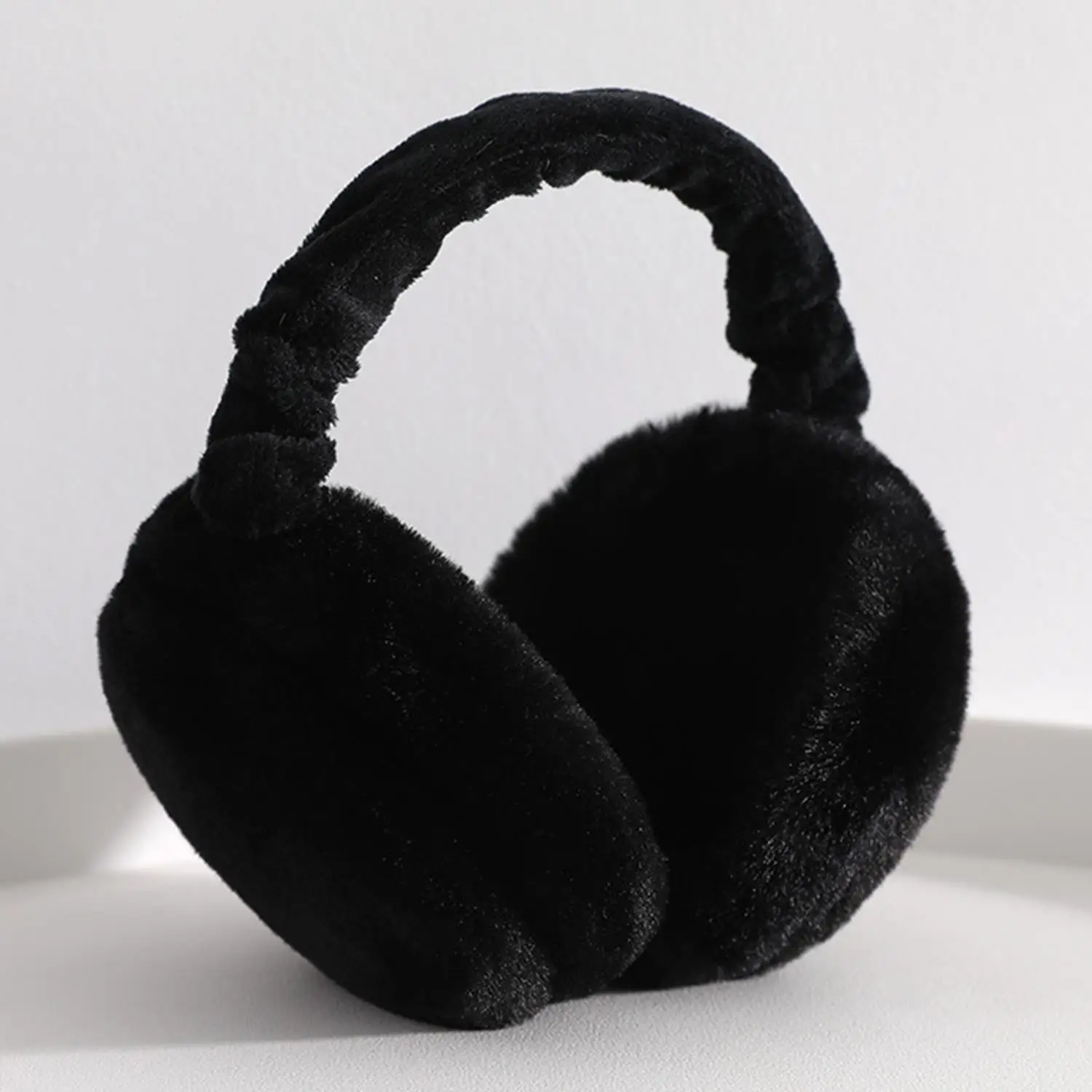 Novo engrossado macio de pelúcia orelha mais quente inverno quente earmuffs moda cor sólida capa de orelha proteção fria orelha-muffs dobrável earflap