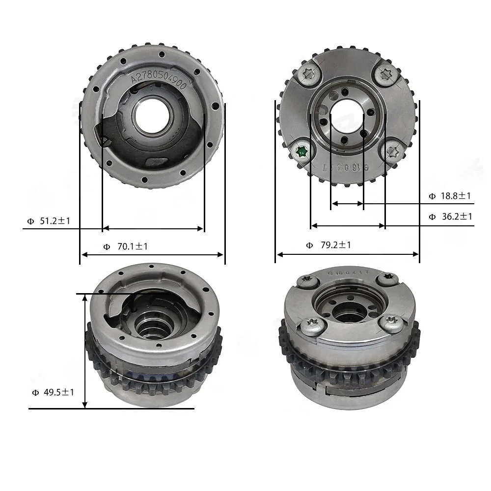 A2780504900 2780504900 for Mercedes-Benz M278 E550 S550 GLS550 Right Intake Camshaft Adjuster Actuator