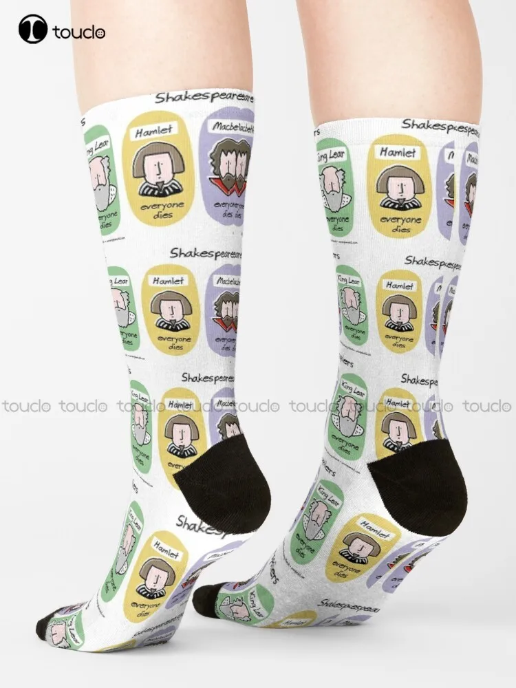 

Shakespeare Spoilers Socks Cute Socks Street Skateboard Socks Harajuku Personalized Custom Unisex Adult Teen Youth Socks Retro