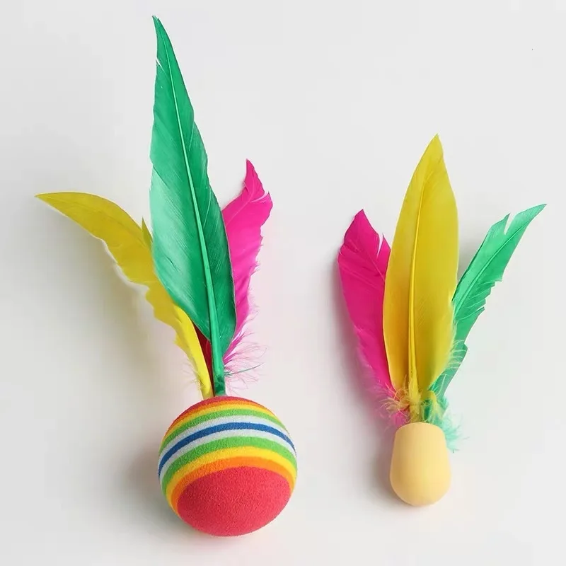 الجاز في الهواء الطلق كرة الريشة مجموعة الأطفال المطاط الريشة ريشة الريشة الشاطئ أطفال الأطفال لعبة ممارسة البدنية #4