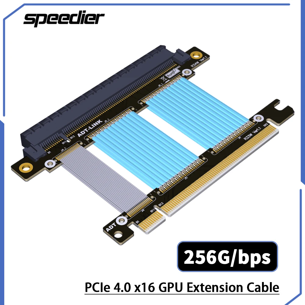 

Riser PCI Express 4.0 16x GPU Extension Cable 3M PCI-e 4.0 x16 RTX3090 RX5700xt Graphics Card Riser Adapter 1U 2U 3U Server