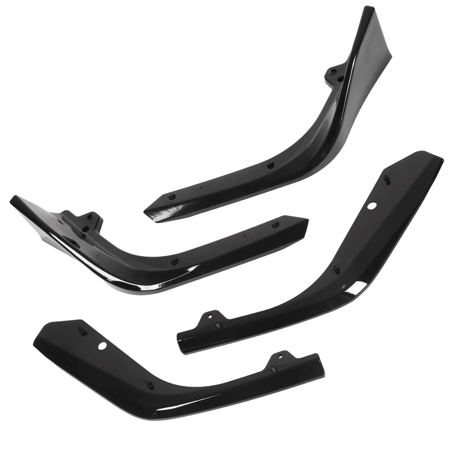 

2 Pcs Glossy Black ABS Front Bumper Lip - Sporty Wrap Angle Replacement for 2022 and Up Civic 11th