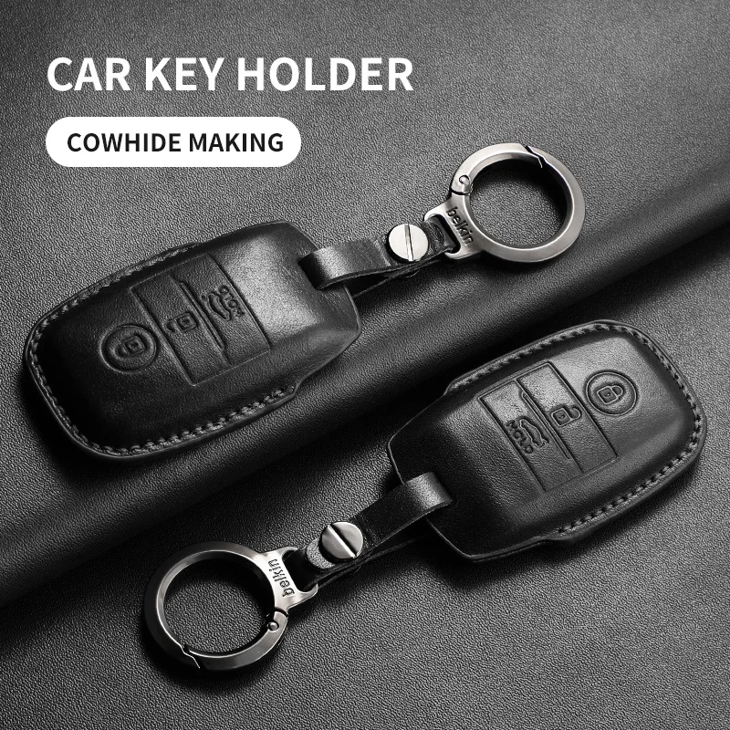 

Leather Car Smart Key Case Cover Shell For KIA K3 K4 K5 K3S KX3 KX5 Soul RIO Sorento Ceed Sportage Auto Key Protecter Accessorie