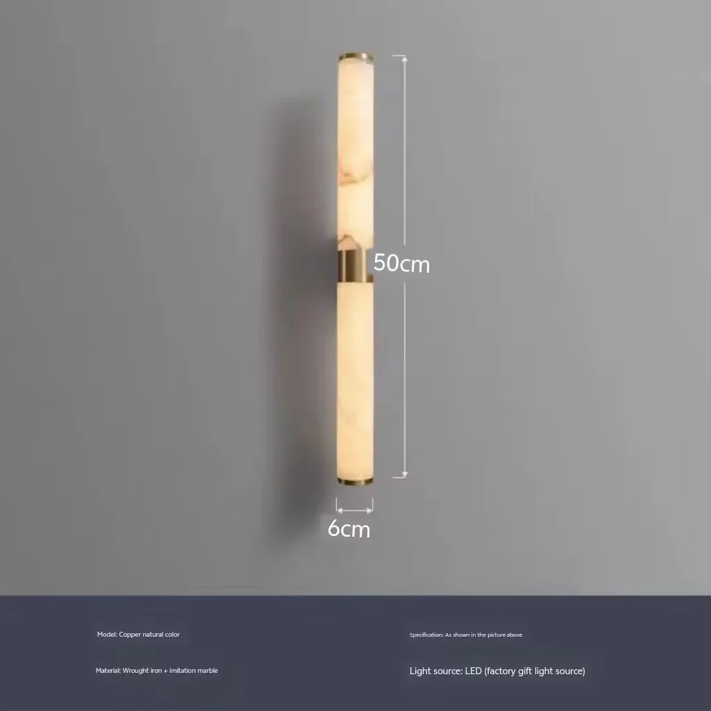 Cross border new imitation travertine wall lamp, Italian bedroom bedside lamp, creative restaurant decoration lamp