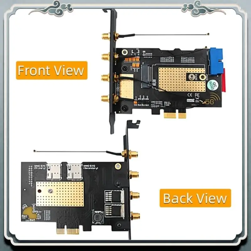 

Премиум-клавиш M.2 B USB3.0 и Pcie 5G Dual Bus Карта-адаптер 5G-WWAN, карта настольного адаптера с 4 антеннами, SIM-слотами, легко использовать для использования