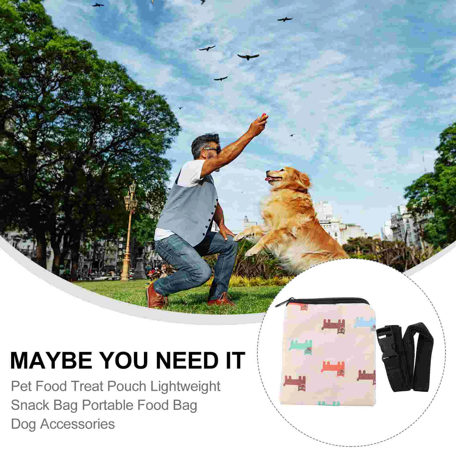 Dog Training Fanny Pack Food Treat Pouch Toy Snack Bags Pet Carrier Fabric (Polyester) for Trainers Toys