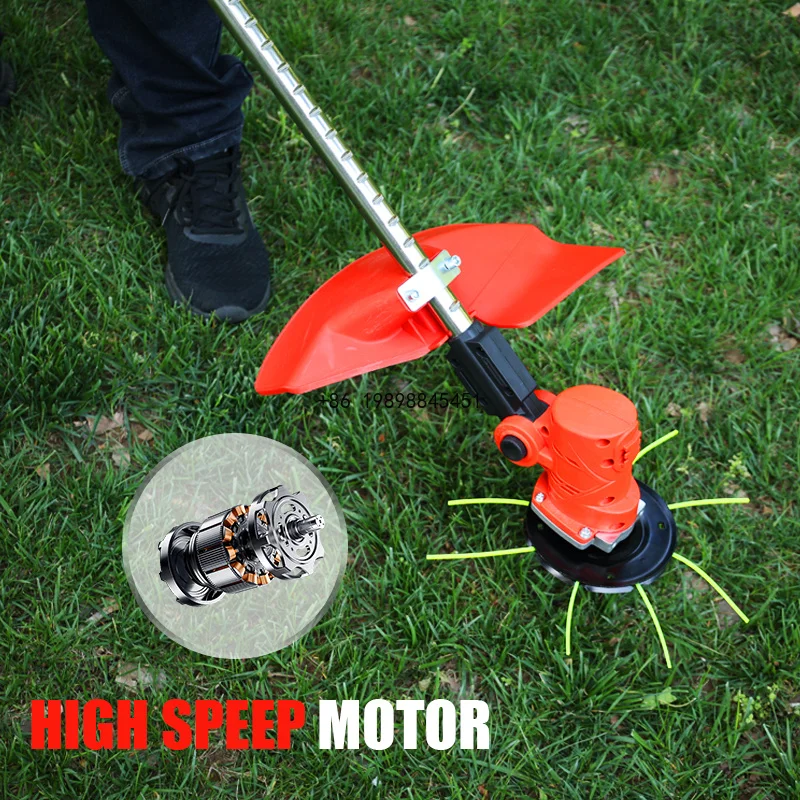 21V Brushless Wireless Rechargeable Lithium Grass Cutter Garden Weed Trimmer with Battery