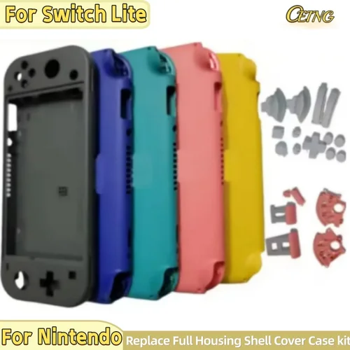 Imagen 1 del producto Reemplace el kit completo de la cubierta de la carcasa de la carcasa para la consola Nintendo Switch Lite cubierta trasera delantera cubierta de la placa frontal funda carcasa