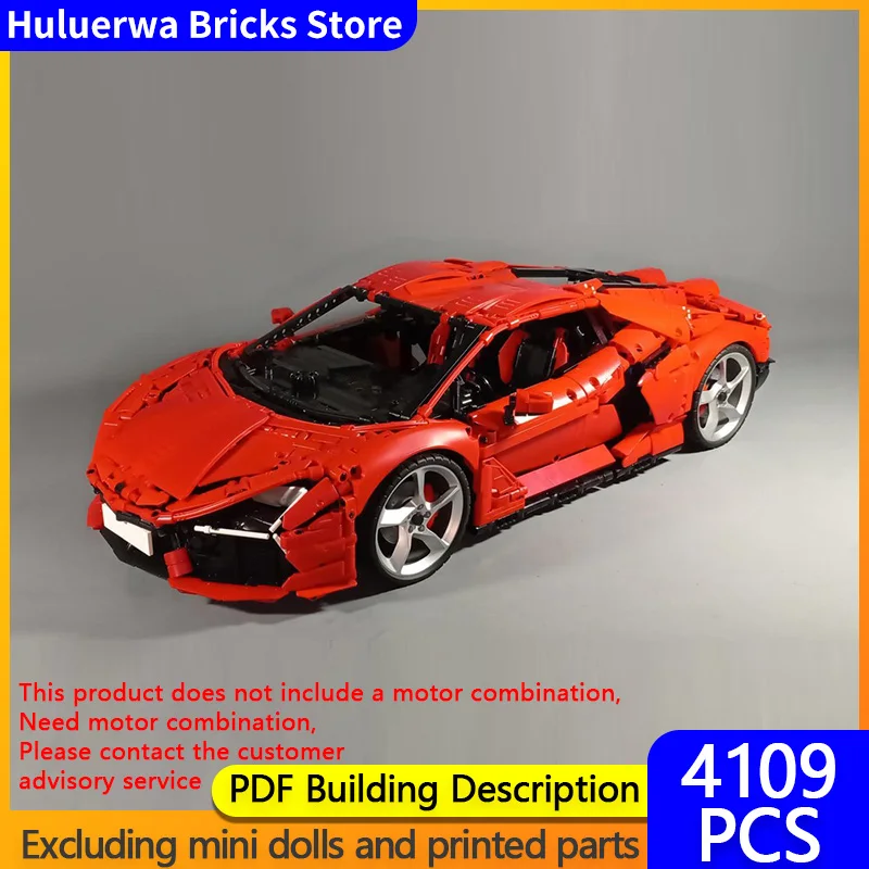 

Модель скоростного гоночного автомобиля MOC, строительные кирпичи, Revuelto, верхний уровень, спортивный автомобиль, модульная технология, детские праздничные подарки, сборные игрушки