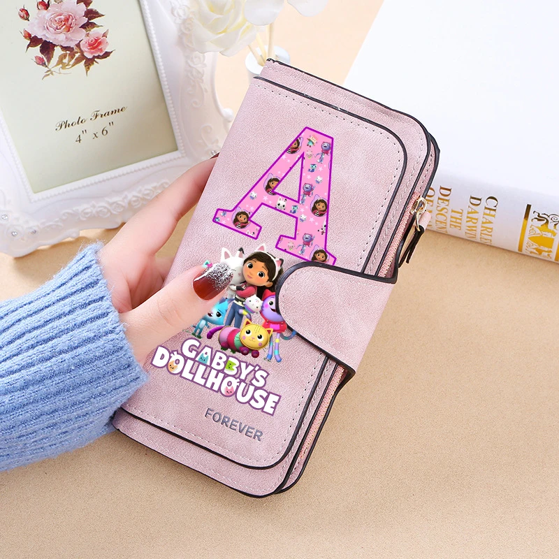 

Gabby Dollhouses Kawaii Wallet Women Long Wallets Card Wallet Coin Purse Cartoon Letter Print Money Bags Female Coin Purse Gift