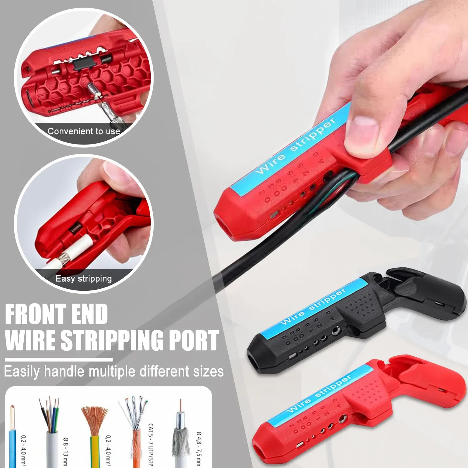 

Wire Stripper Knife Curved Handle Cable Stripping Wire Cutter Portable Ergonomic Multifunctional Hand Tool 1pcs Mini vise Dspiae