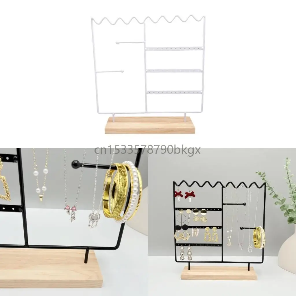 

Деревянный базовый металлический ювелирное украшение подставка для декоративной сережки Организаторы съемный настольный хранение