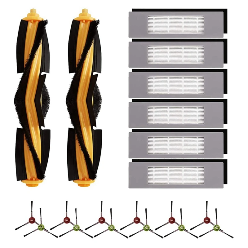 Kit de remplacement pour aspirateur Ecovacs Deebot Ozmo T8/T8 Max/T8 Aivi, brosse principale, brosse latérale, filtre, sac à poussière